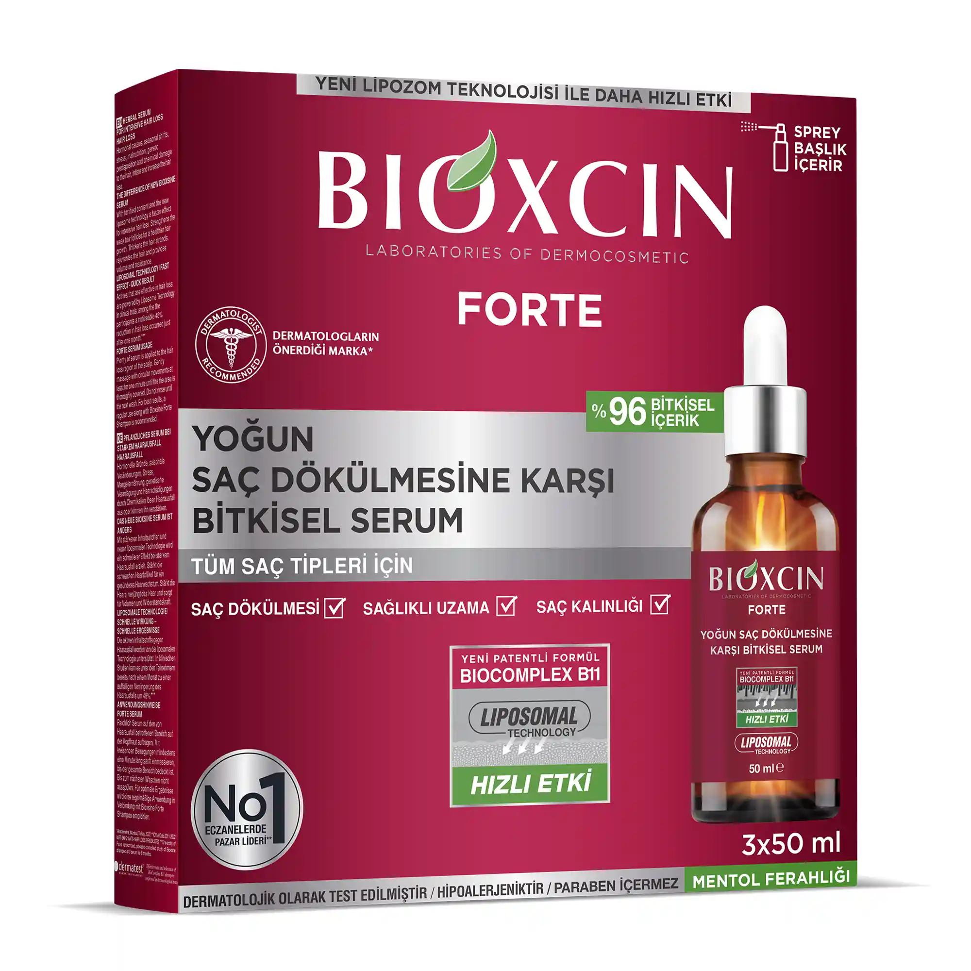سرم ضد ریزش مو بیوکسینbioxcin سری فورت حجم 3*150 میلی لیتر