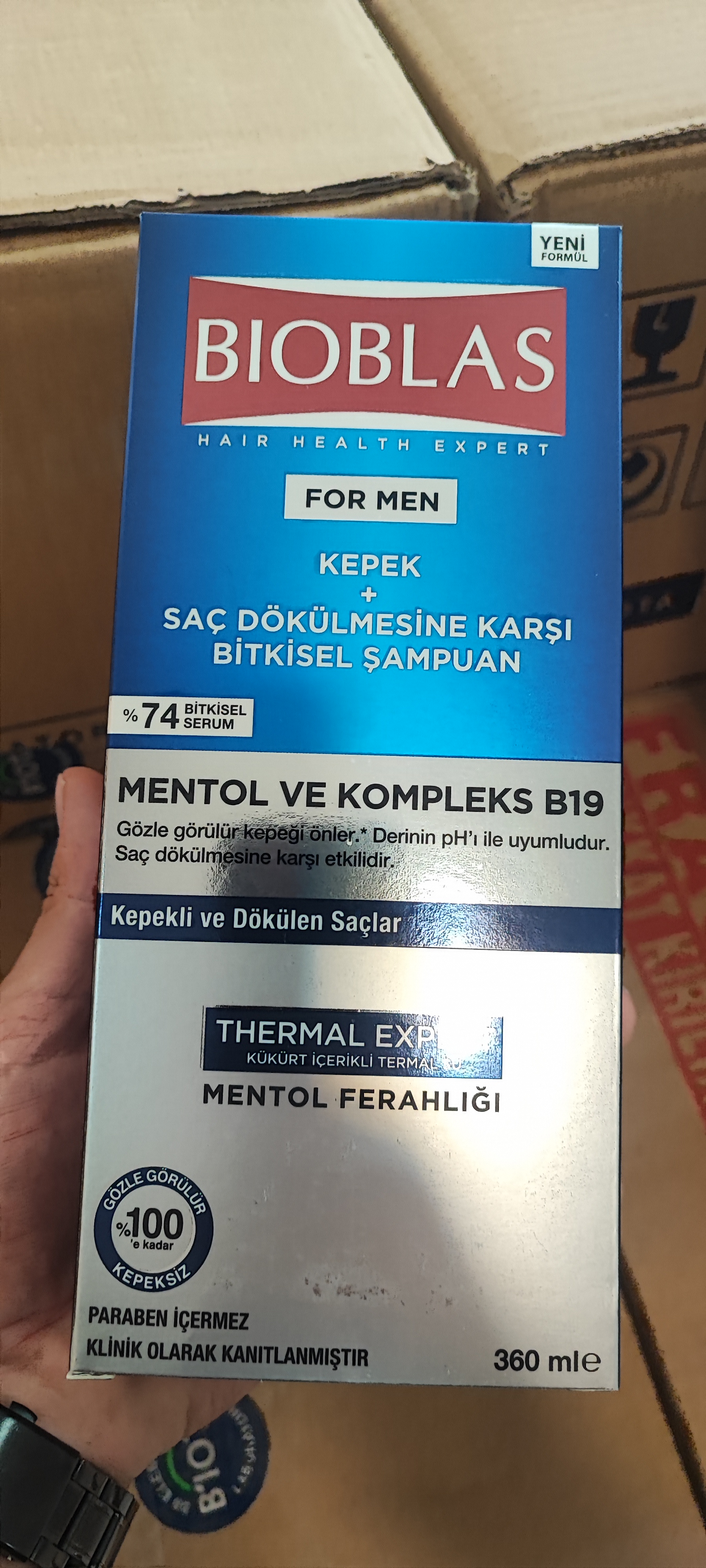 شامپو ضدشوره مردانه بیوبلاس مدل Thermal Expert حجم ۳۶۰ میل