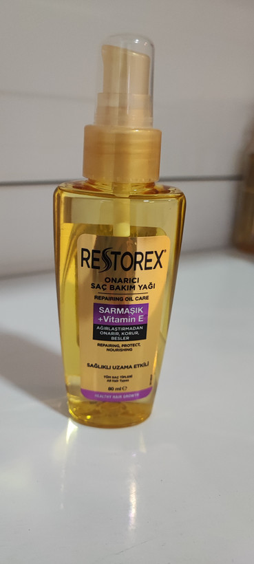 روغن ترمیمکننده و تقویتکننده موهای آسیبدیده Restorex (حاوی عصاره عشقه و ویتامین E) حجم 80 میلی لیتر