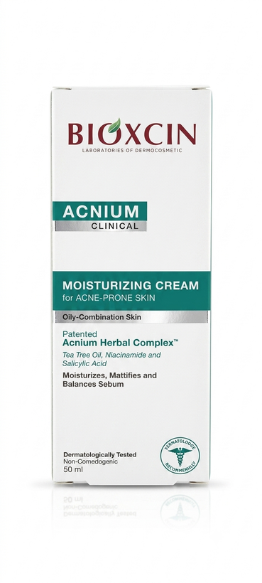 کرم مرطوبکننده و ضد جوش بیوکسین (Bioxcin Acnium Clinical) حجم 50 میلی