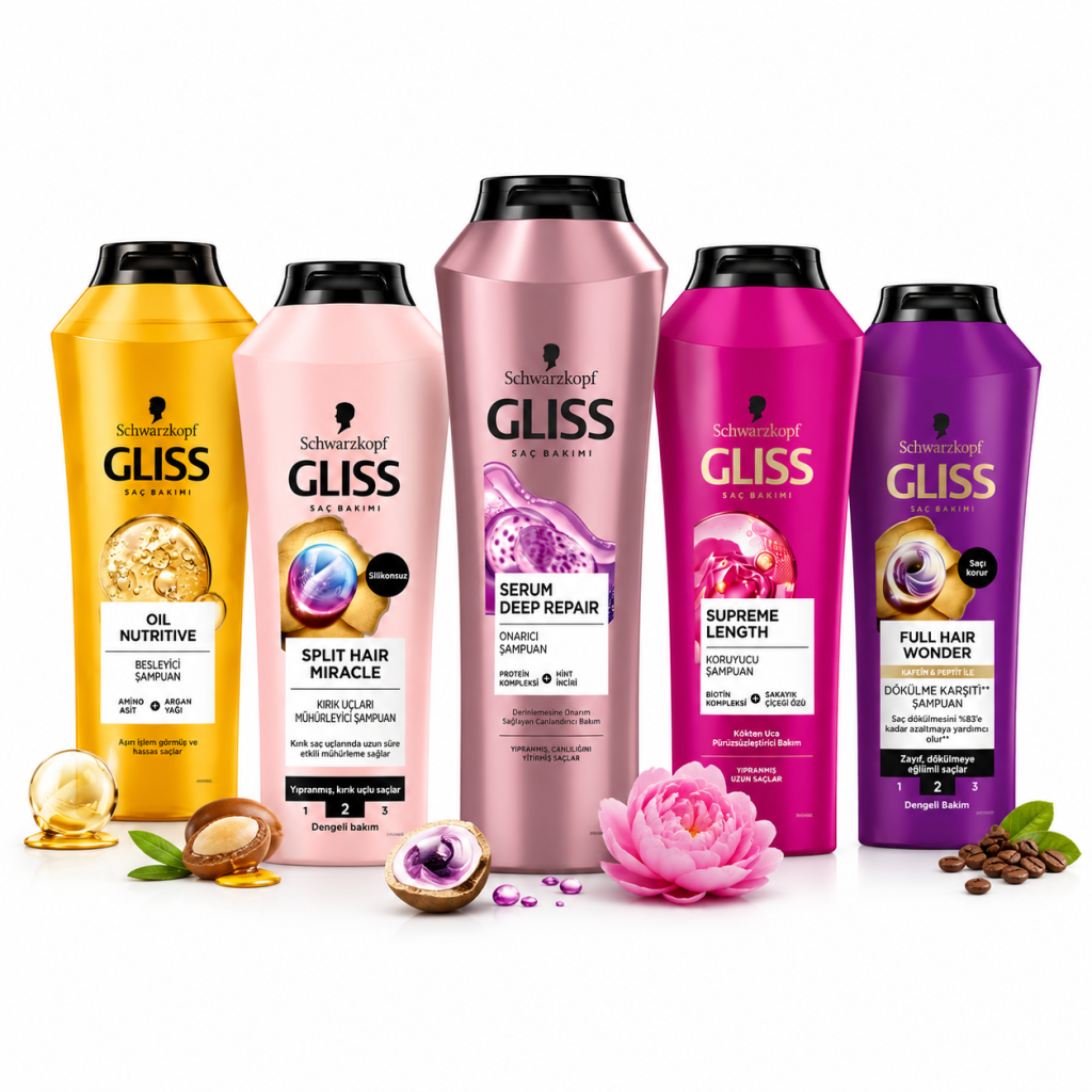 شامپو مو گلیس Gliss اورجینال ترمیم کننده و تقویت مو حجم 400 میل