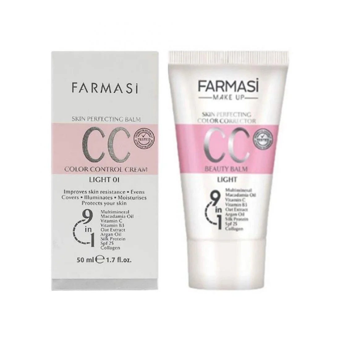 سی‌سی کرم فارماسی Farmasi CC Color Control – شماره 01 Light